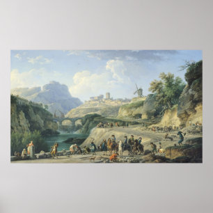 The Construction of a Road, 1774 Poster