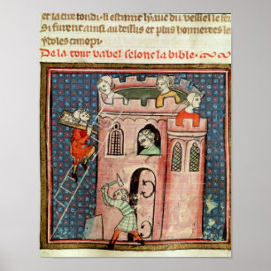 The Construction of the Tower of Babel Poster