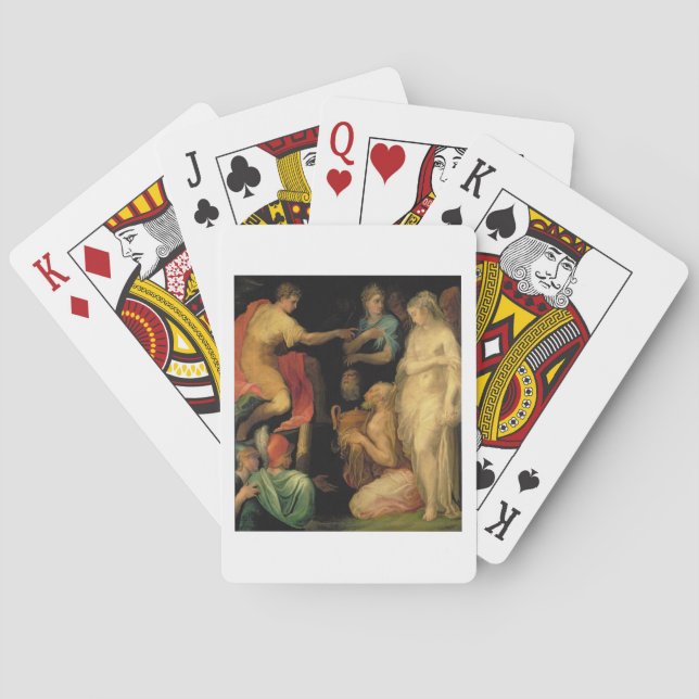 The Continence of Major Scipio (237-183 BC) (oil o Playing Cards (Back)