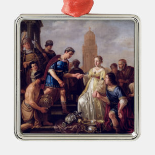 The Continence of Scipio  1643 Metal Tree Decoration