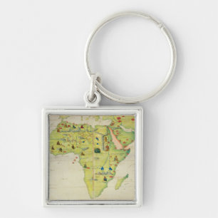 The Continent of Africa Key Ring