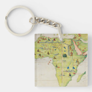 The Continent of Africa Key Ring