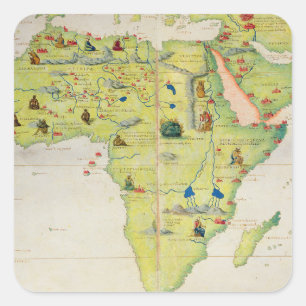 The Continent of Africa Square Sticker