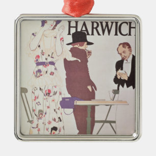 The Continent Via Harwich Metal Ornament