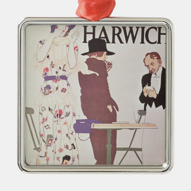 The Continent Via Harwich Metal Ornament (Front)