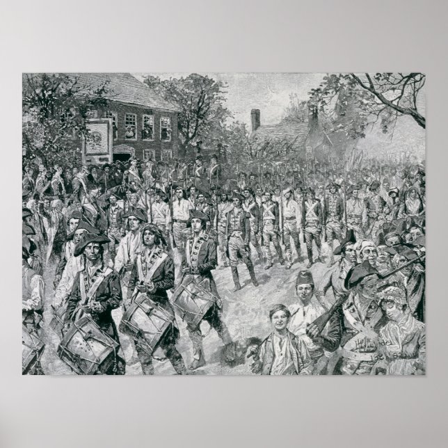 The Continental Army Marching Down the Old Poster (Front)