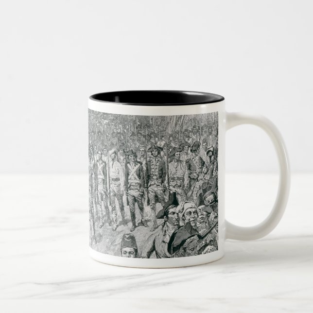 The Continental Army Marching Down the Old Two-Tone Coffee Mug (Right)