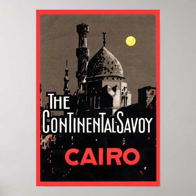 The Continential Savoy, Cairo Travel Poster (Front)