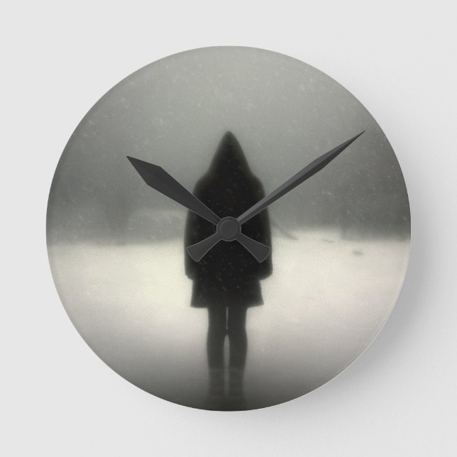 The Contour of Silence Round Clock (Front)