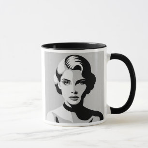 The contrasting elegance of a mysterious face. mug