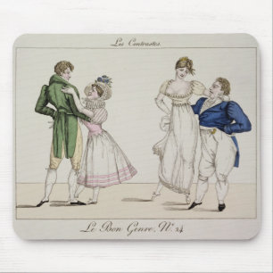 The Contrasts, plate 24 from 'Le Bon Genre', 1811 Mouse Pad