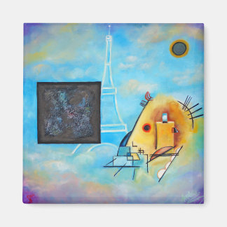 The conversation between Malevich and Kandinsky Magnet