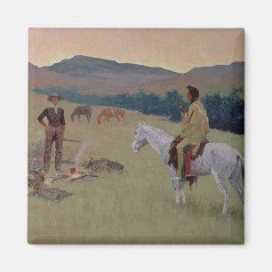 The Conversation, or Dubious Company (oil on canva Magnet