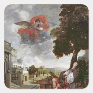 The Conversion of St. Augustine, c.1663 Square Sticker