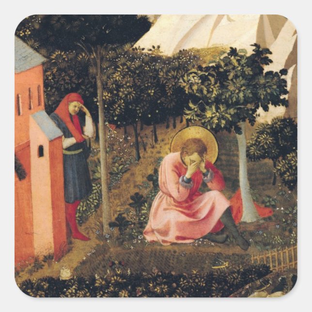 The Conversion of St. Augustine Square Sticker (Front)