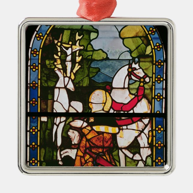 The Conversion of St. Eustace Metal Tree Decoration (Front)