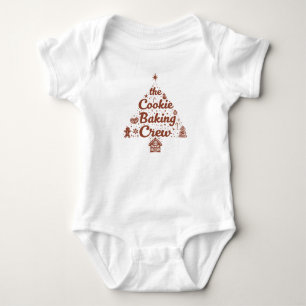 The Cookie Baking Crew Christmas Tree Design Baby Bodysuit