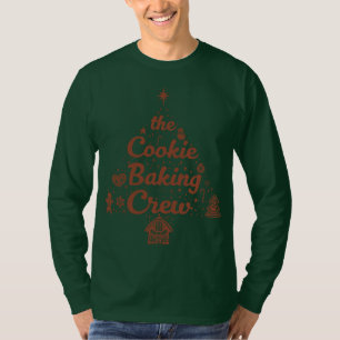 The Cookie Baking Crew Christmas Tree Design T-Shirt