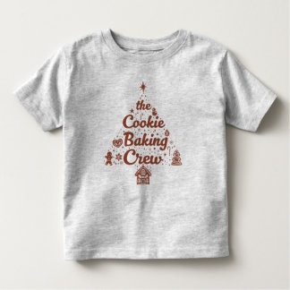 The Cookie Baking Crew Christmas Tree Design Toddler T-Shirt