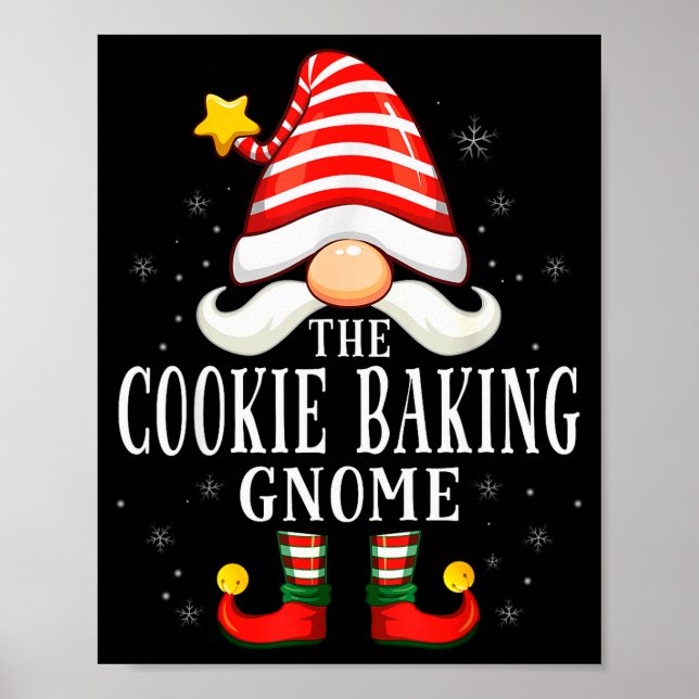 The Cookie Baking Gnome Christmas Group Family Paj Poster (Front)