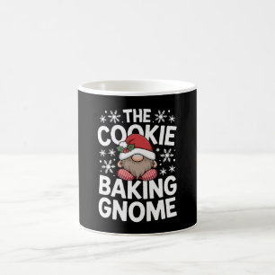 The Cookie Baking Gnome Christmas Holly Snowflake Coffee Mug