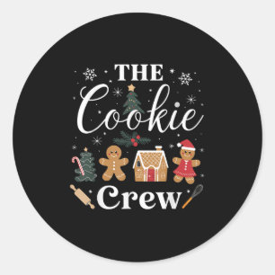 The Cookie Crew Christmas Baking Cookie Lover Kids Classic Round Sticker