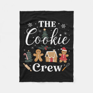 The Cookie Crew Christmas Baking Cookie Lover Kids Fleece Blanket