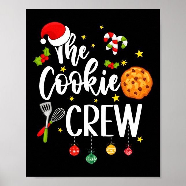 The Cookie Crew Christmas Baking Cookie Lover Kids Poster (Front)