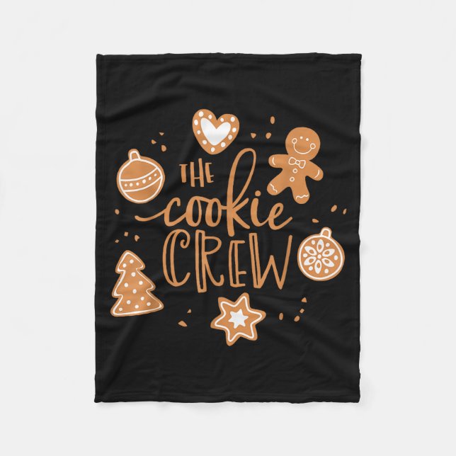 The Cookie Crew Gingerbread Christmas Xmas Pajamas Fleece Blanket (Front)