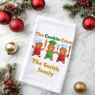 The cookie crew gingerbread hand towel