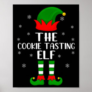 The Cookie Tasting Elf Christmas Party Matching Fa Poster