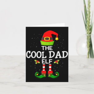 The Cool Dad Elf Christmas Family Matching Pajama  Card
