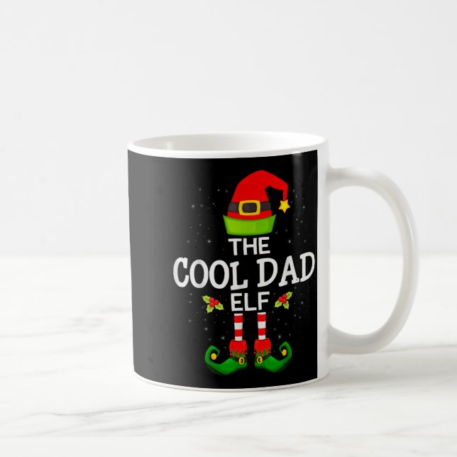 The Cool Dad Elf Christmas Family Matching Pajama  Coffee Mug (Right)