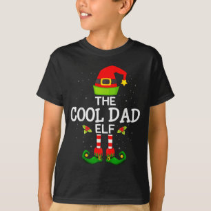 The Cool Dad Elf Christmas Family Matching Pajama  T-Shirt