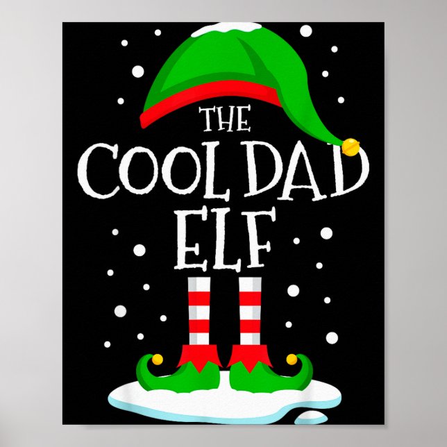 The Cool Dad Elf Christmas Family Matching Xmas Da Poster (Front)