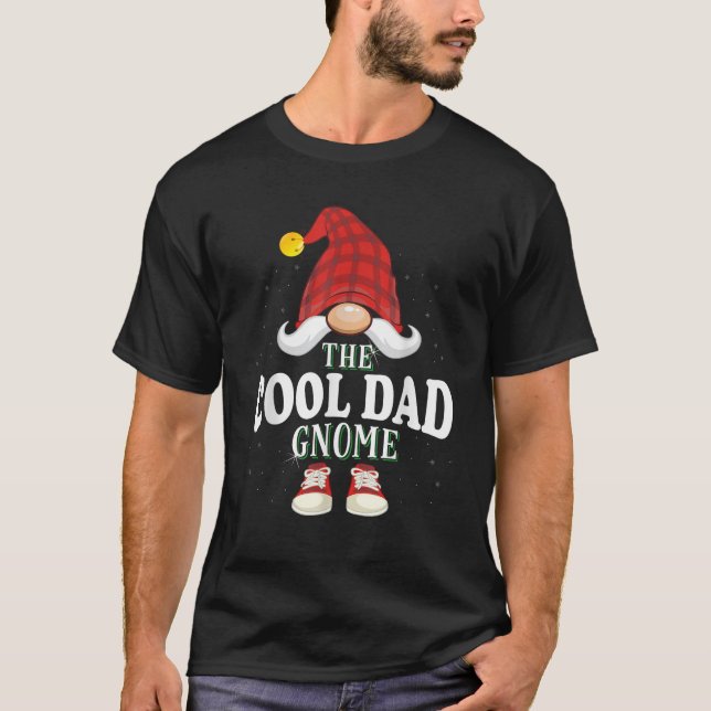 The Cool Dad Gnome Family Christmas Pajama  T-Shirt (Front)