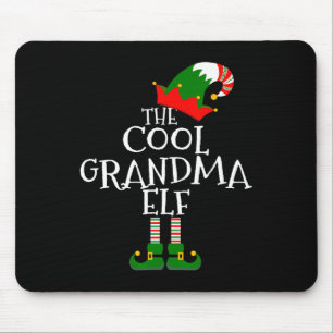 The Cool Grandma Elf Gift Matching Family Group Ch Mouse Pad