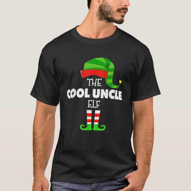 The COOL UNCLE ELF Group Matching Family Christmas T-Shirt (Front)