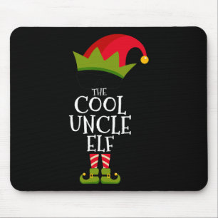 The Cool Uncle Elf Matching Family Group Gift Chri Mouse Pad