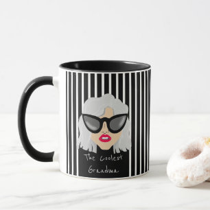 The Coolest Grandma with Glasses Custom Name Mug