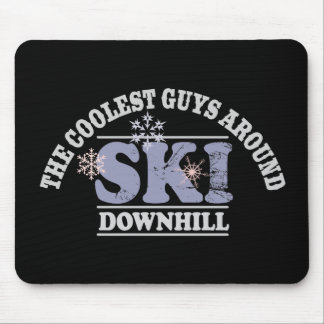 The Coolest Guys Around Ski Downhill Mouse Pad