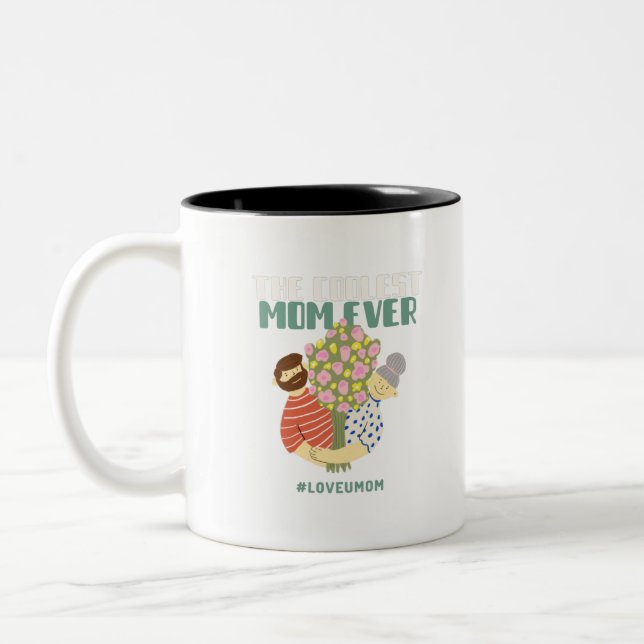 The Coolest Mum Ever Son Two-Tone Coffee Mug (Left)