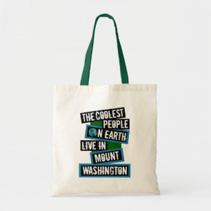 The Coolest People on Earth in Mount Washington Tote Bag