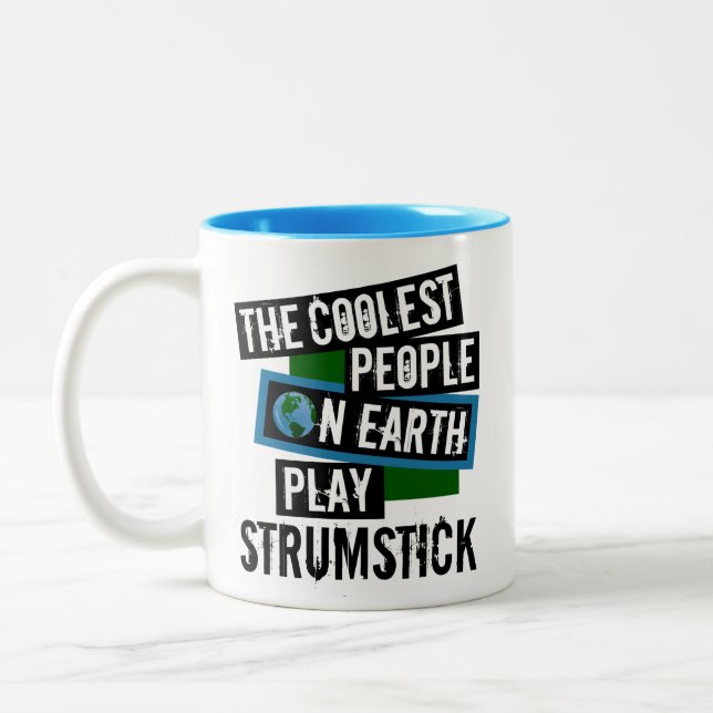 The Coolest People on Earth Play Strumstick Two-Tone Coffee Mug (Left)