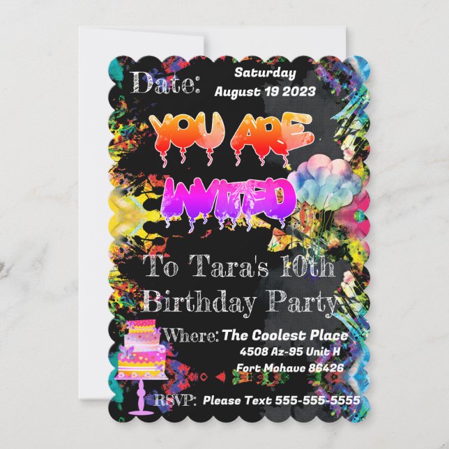 The Coolest Place Personalised Invitation  (Front)