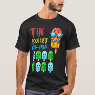 The Coolest Pop-Pop Colourful Ice Treat Eight Kids T-Shirt