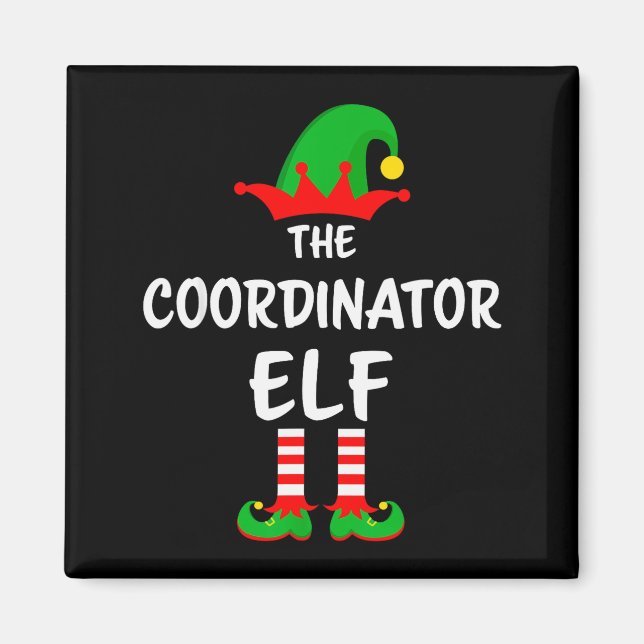 The Coordinator Elf Matching Family Christmas  Magnet (Front)