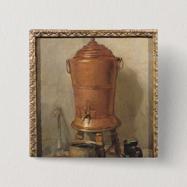 The Copper Drinking Fountain, c.1733-34 15 Cm Square Badge (Front)