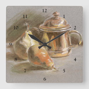 The Copper Sugar Bowl original drawing Square Wall Clock