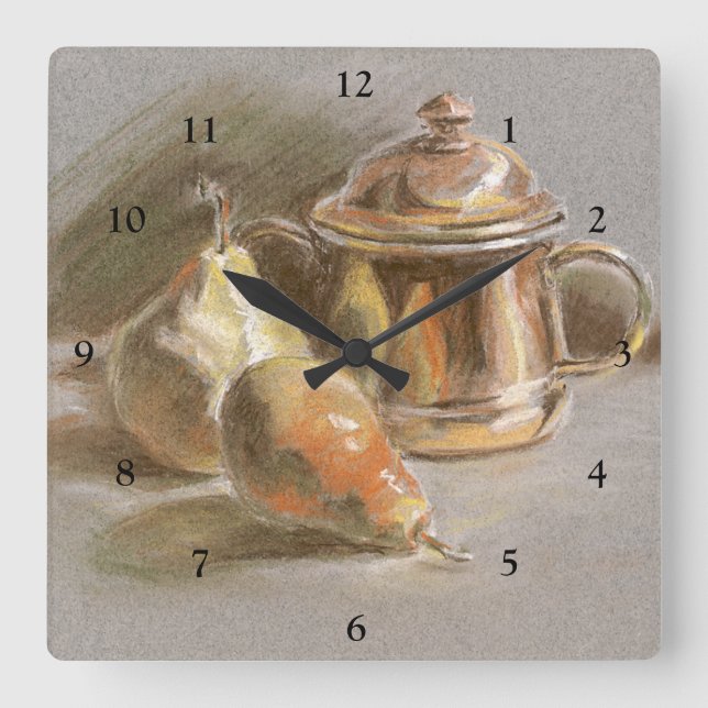 The Copper Sugar Bowl original drawing Square Wall Clock (Front)